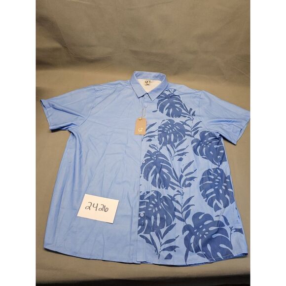 NWT Hardaddy Xxl Button Up Shirt Tropical‎ Leaf Graphics - Picture 4 of 6